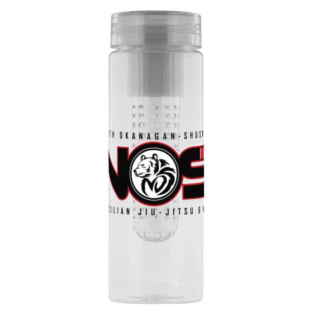 NOS Brazilian Jiu Jitsu & MMA Vernon BC - NOS Logo - Grey 25 oz. Infuser Water Bottle