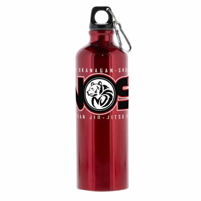 NOS Brazilian Jiu Jitsu & MMA Vernon BC - NOS Logo - Red 26 oz Bottle - Light Text Logo